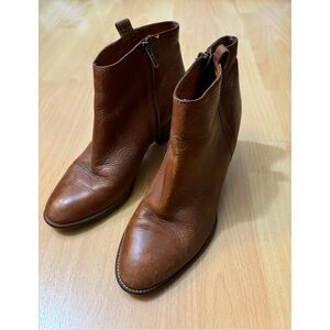 MADEWELL Brown Leather Ankle Boots, Sz 8